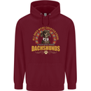 A Dachshund Dog Mens 80% Cotton Hoodie Maroon