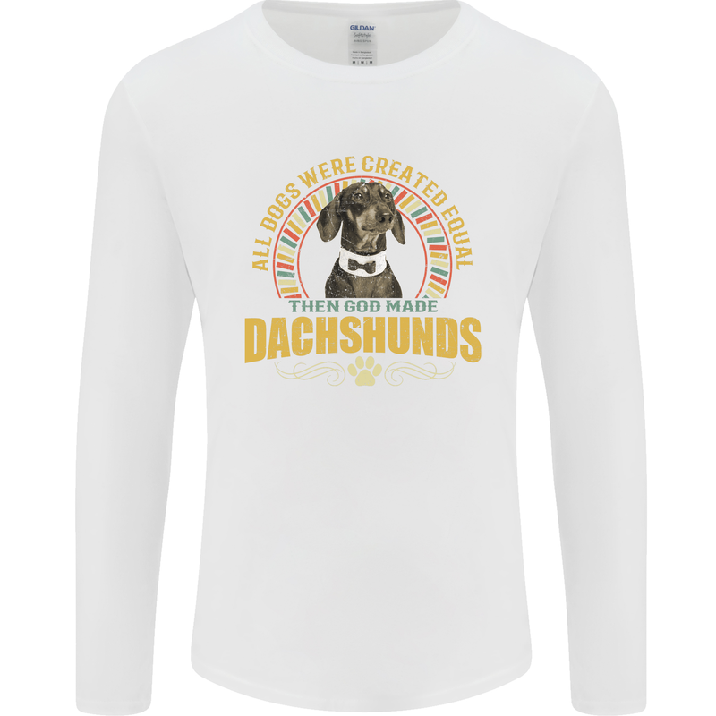 A Dachshund Dog Mens Long Sleeve T-Shirt White