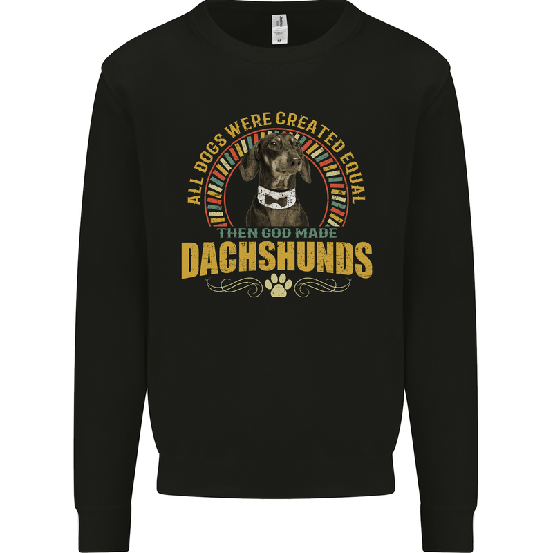 A Dachshund Dog Mens Sweatshirt Jumper Black