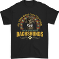 A Dachshund Dog Mens T-Shirt 100% Cotton Black