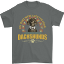 A Dachshund Dog Mens T-Shirt 100% Cotton Charcoal