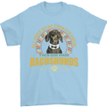 A Dachshund Dog Mens T-Shirt 100% Cotton Light Blue