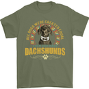 A Dachshund Dog Mens T-Shirt 100% Cotton Military Green