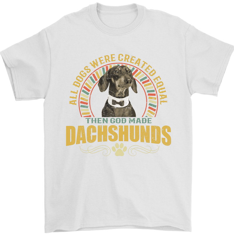 A Dachshund Dog Mens T-Shirt 100% Cotton White