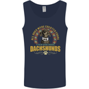 A Dachshund Dog Mens Vest Tank Top Navy Blue