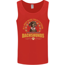 A Dachshund Dog Mens Vest Tank Top Red