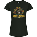 A Dachshund Dog Womens Petite Cut T-Shirt Black