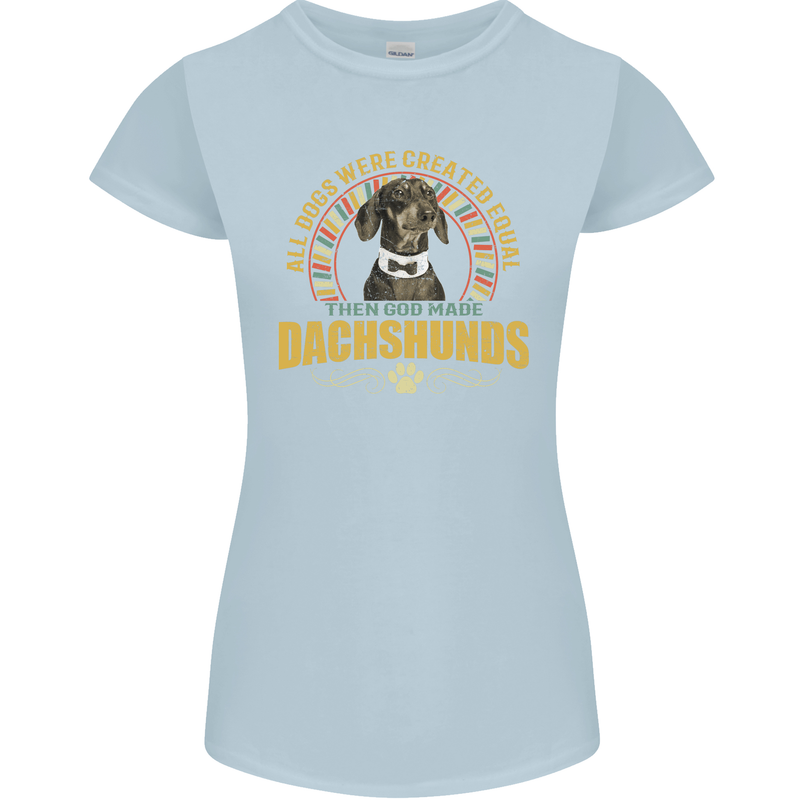A Dachshund Dog Womens Petite Cut T-Shirt Light Blue