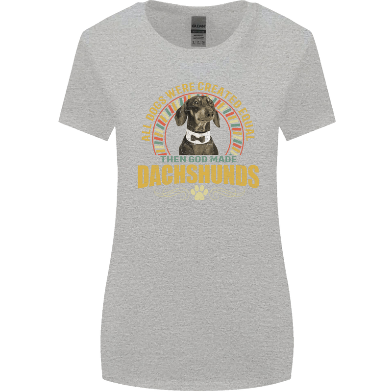 A Dachshund Dog Womens Wider Cut T-Shirt Sports Grey
