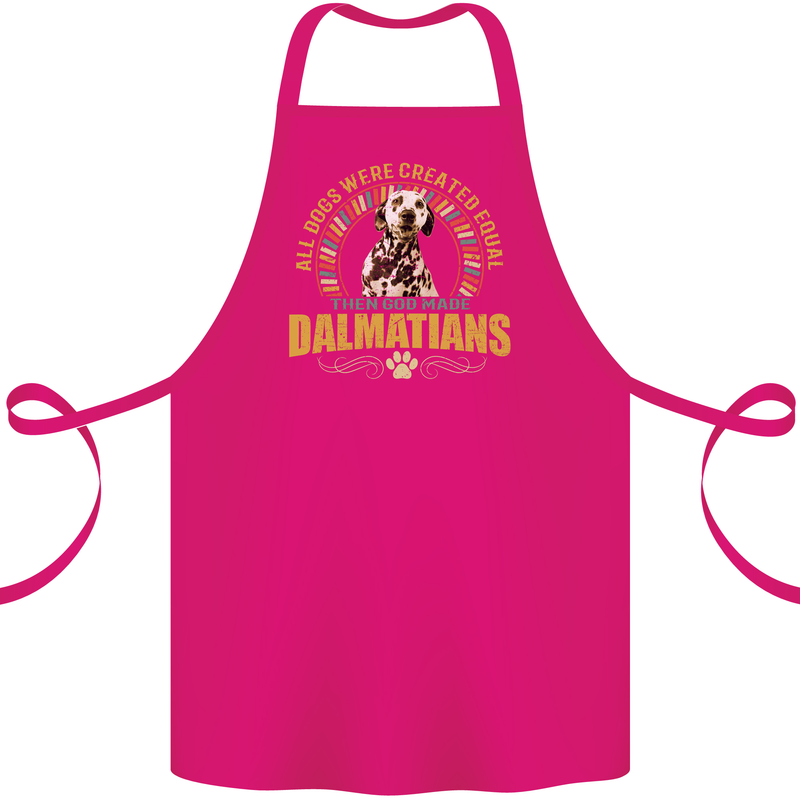 A Dalmatian Dog Cotton Apron 100% Organic Pink