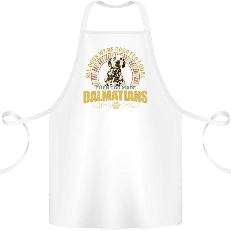 A Dalmatian Dog Cotton Apron 100% Organic White