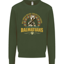 A Dalmatian Dog Kids Sweatshirt Jumper Forest Green