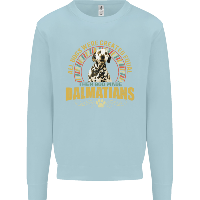 A Dalmatian Dog Kids Sweatshirt Jumper Light Blue