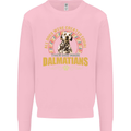 A Dalmatian Dog Kids Sweatshirt Jumper Light Pink