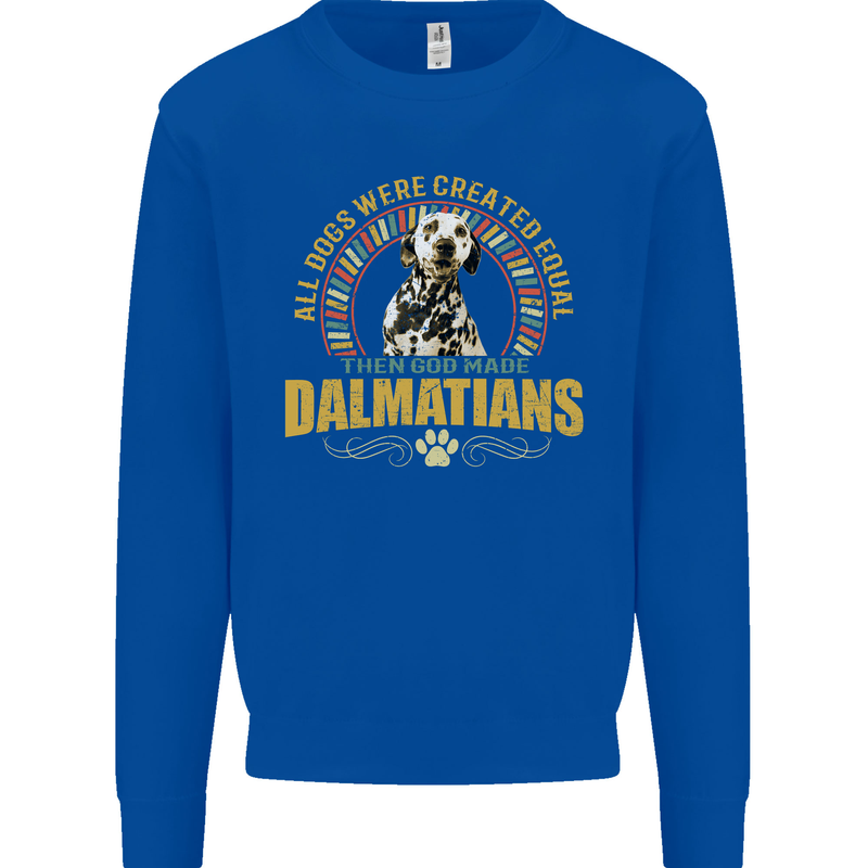 A Dalmatian Dog Kids Sweatshirt Jumper Royal Blue