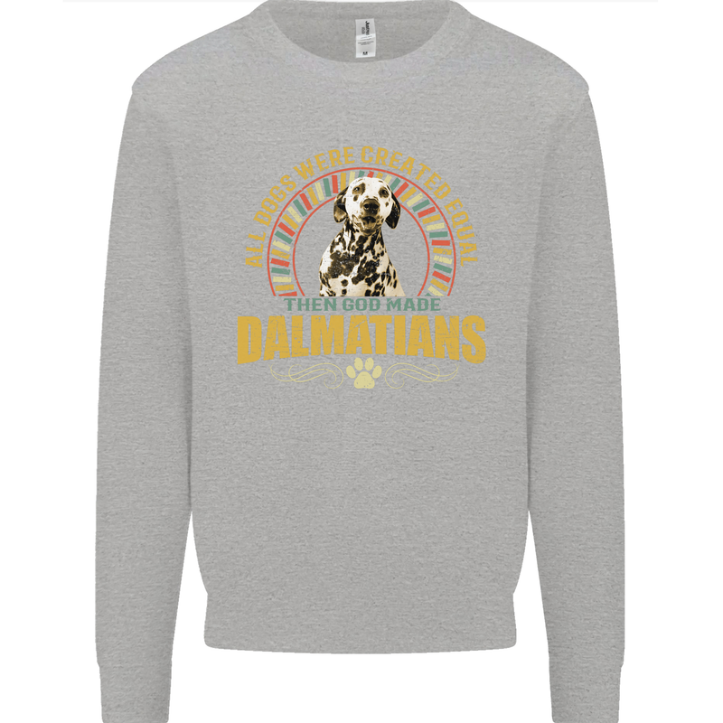A Dalmatian Dog Kids Sweatshirt Jumper Sports Grey