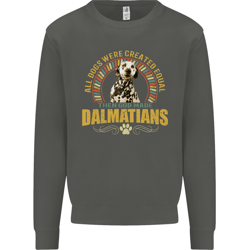 A Dalmatian Dog Kids Sweatshirt Jumper Storm Grey