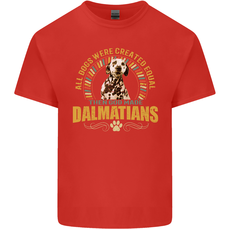 A Dalmatian Dog Kids T-Shirt Childrens Red