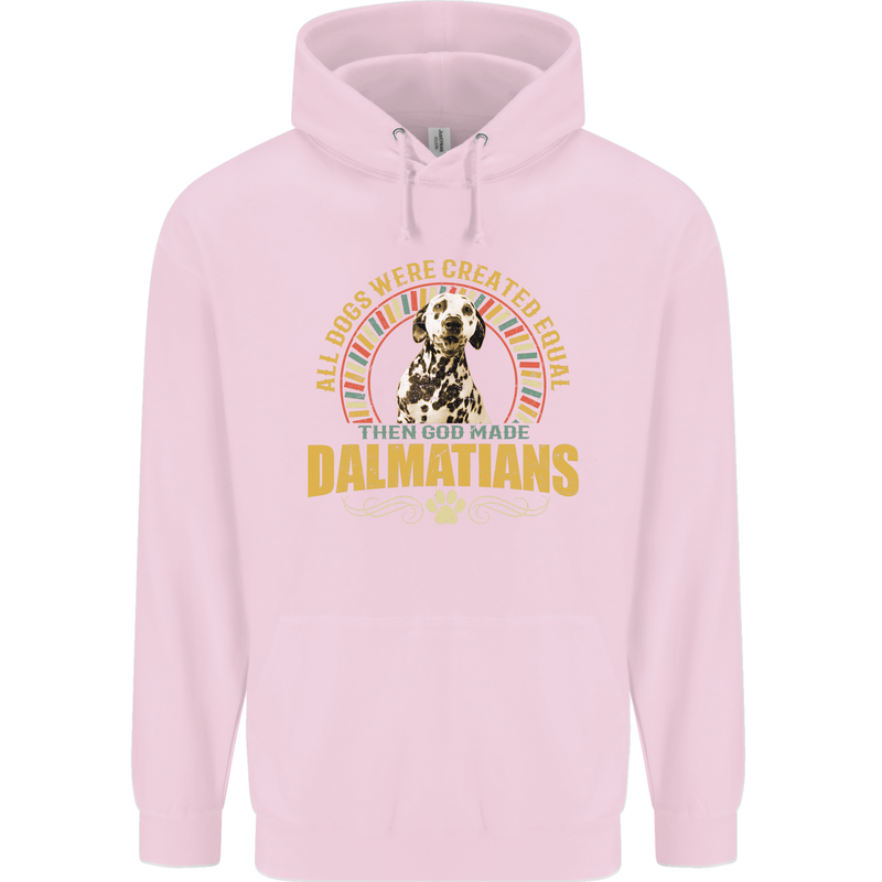 A Dalmatian Dog Mens 80% Cotton Hoodie Light Pink