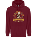 A Dalmatian Dog Mens 80% Cotton Hoodie Maroon