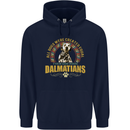 A Dalmatian Dog Mens 80% Cotton Hoodie Navy Blue