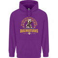 A Dalmatian Dog Mens 80% Cotton Hoodie Purple