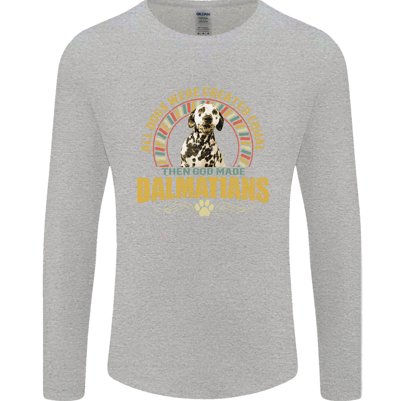 A Dalmatian Dog Mens Long Sleeve T-Shirt Sports Grey