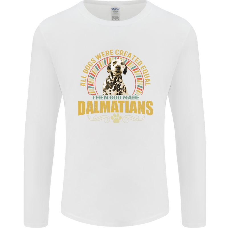 A Dalmatian Dog Mens Long Sleeve T-Shirt White