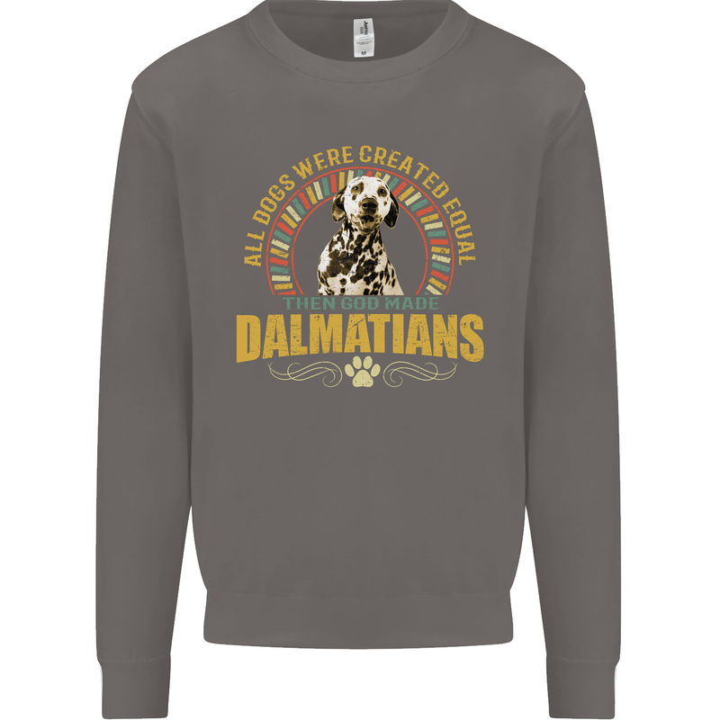 A Dalmatian Dog Mens Sweatshirt Jumper Charcoal