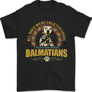 A Dalmatian Dog Mens T-Shirt 100% Cotton Black