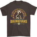 A Dalmatian Dog Mens T-Shirt 100% Cotton Dark Chocolate