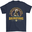 A Dalmatian Dog Mens T-Shirt 100% Cotton Navy Blue