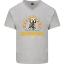 A Dalmatian Dog Mens V-Neck Cotton T-Shirt Sports Grey