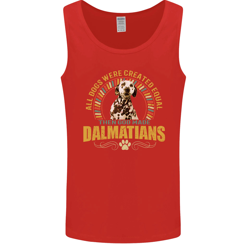 A Dalmatian Dog Mens Vest Tank Top Red
