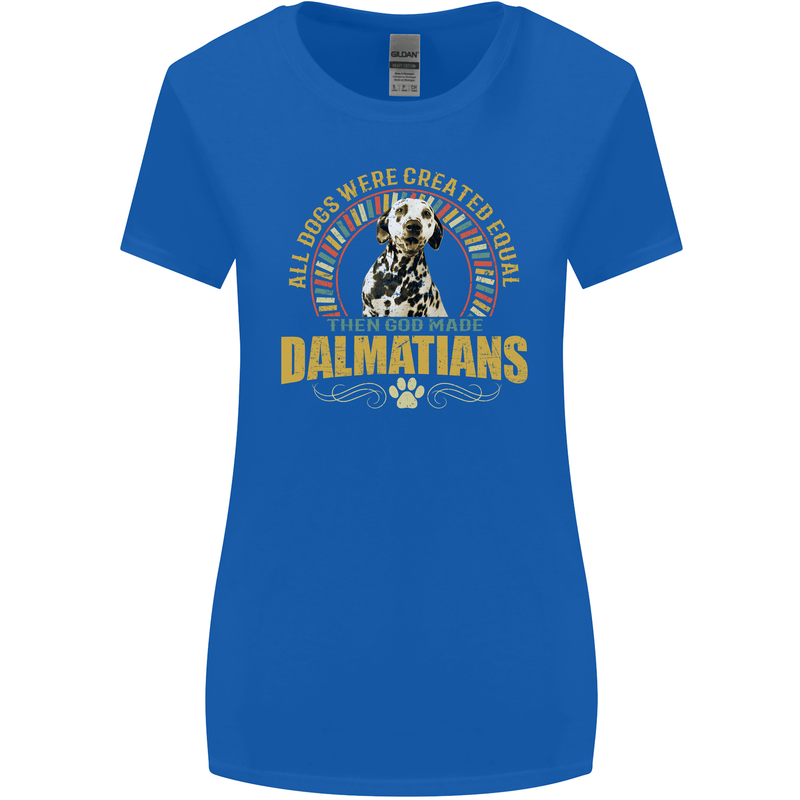 A Dalmatian Dog Womens Wider Cut T-Shirt Royal Blue