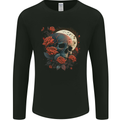 A Dark Fantasy Skull With Roses and Moon Mens Long Sleeve T-Shirt Black