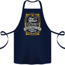 A Day Without Beer? Funny Alcohol Cotton Apron 100% Organic Navy Blue