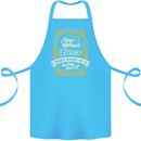 A Day Without Beer? Funny Alcohol Cotton Apron 100% Organic Turquoise
