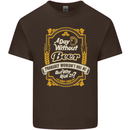 A Day Without Beer? Funny Alcohol Mens Cotton T-Shirt Tee Top Dark Chocolate