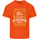 A Day Without Beer? Funny Alcohol Mens Cotton T-Shirt Tee Top Orange