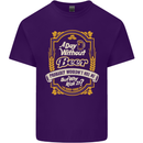 A Day Without Beer? Funny Alcohol Mens Cotton T-Shirt Tee Top Purple