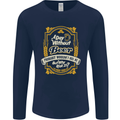 A Day Without Beer? Funny Alcohol Mens Long Sleeve T-Shirt Navy Blue
