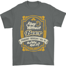 A Day Without Beer? Funny Alcohol Mens T-Shirt Cotton Gildan Charcoal