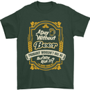 A Day Without Beer? Funny Alcohol Mens T-Shirt Cotton Gildan Forest Green