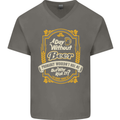 A Day Without Beer? Funny Alcohol Mens V-Neck Cotton T-Shirt Charcoal