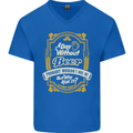 A Day Without Beer? Funny Alcohol Mens V-Neck Cotton T-Shirt Royal Blue