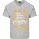 A Day Without Beer? Funny Alcohol Mens V-Neck Cotton T-Shirt Sports Grey