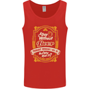 A Day Without Beer? Funny Alcohol Mens Vest Tank Top Red