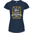 A Day Without Beer? Funny Alcohol Womens Petite Cut T-Shirt Navy Blue
