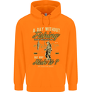 A Day Without Fishing Funny Fisherman Childrens Kids Hoodie Orange